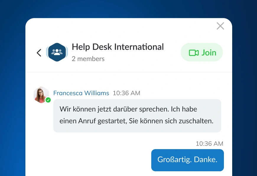 Browser based voice calls - DE