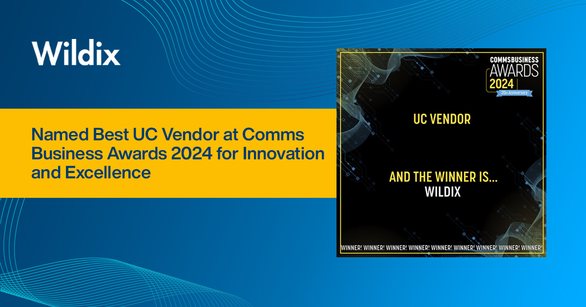 Wildix Named Best UC Vendor at Comms Business Awards 2024 for Innovation and Excellence