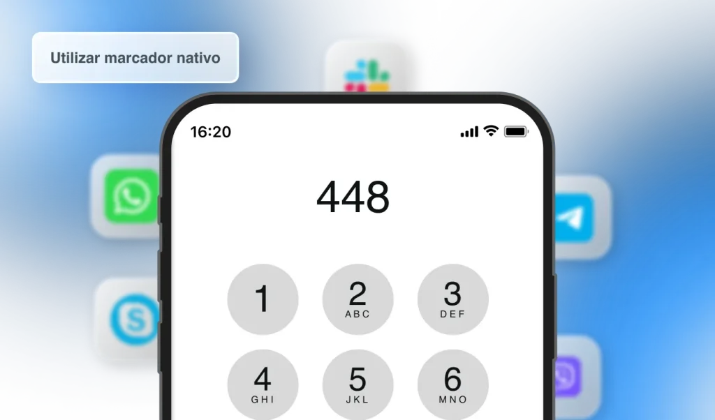 No app required, just dial - Use your native dialer - ES
