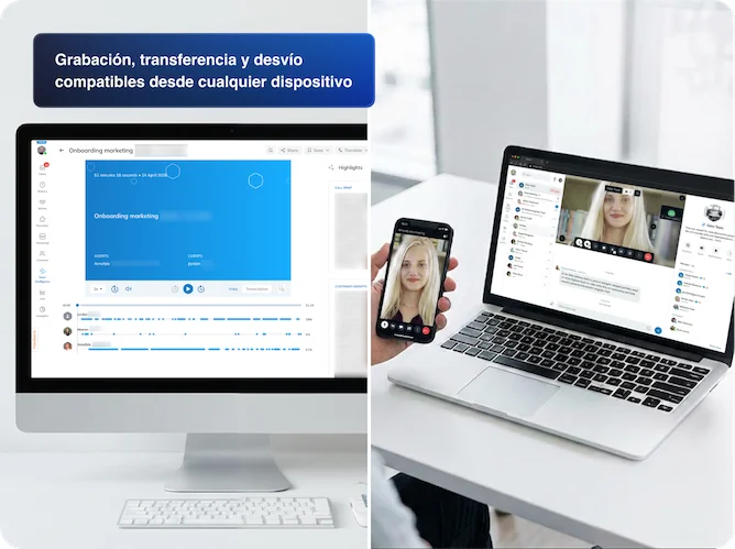 Recording, transfer and forwarding supported from any device - ES